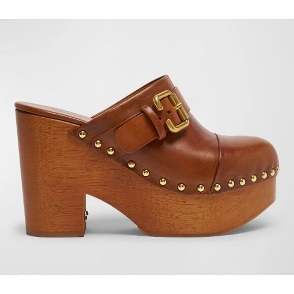Chloe Jeanette Studded Platform Clogs - Picture 4 of 16